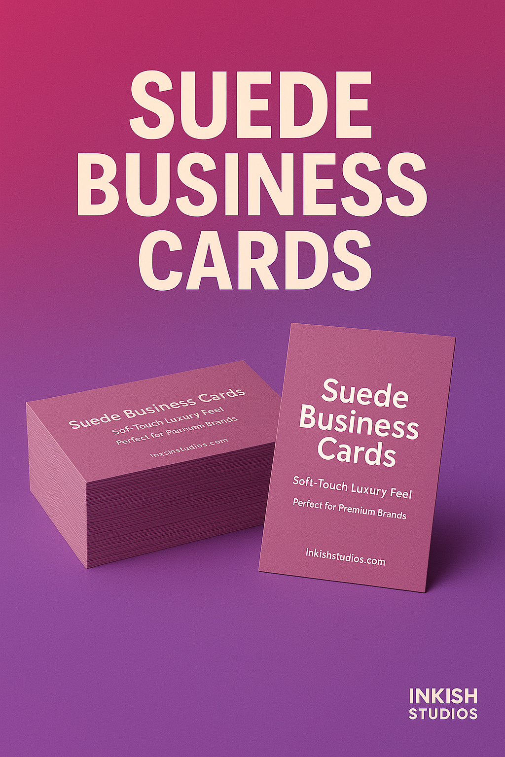 Suede Business Cards