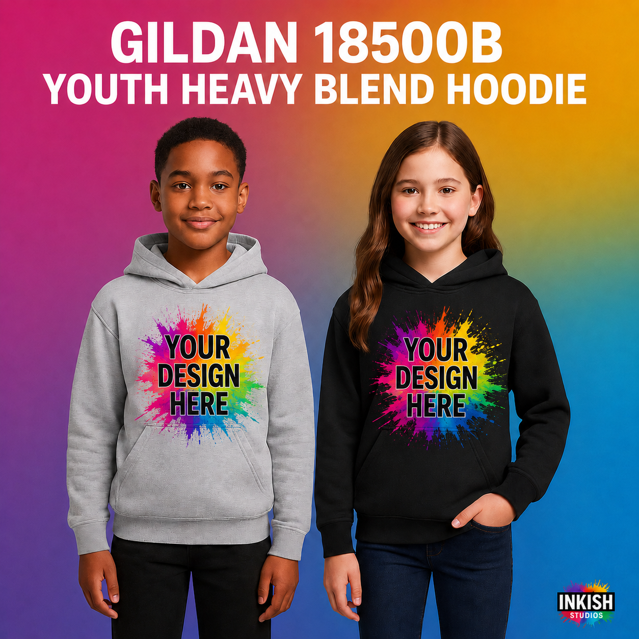 Gildan 18500B Youth Heavy Blend Hoodie