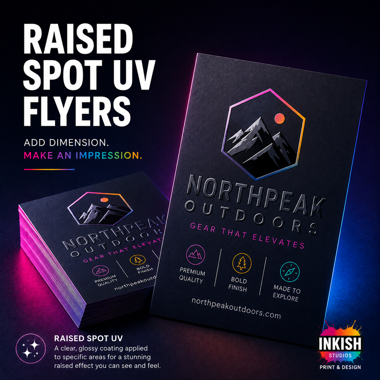 Raised Spot UV Flyers/Postcards