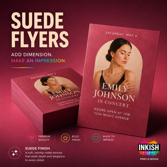 Suede Flyers/Postcards